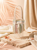 The Leher Mini – Pastel Beaded Tassel Evening Bag